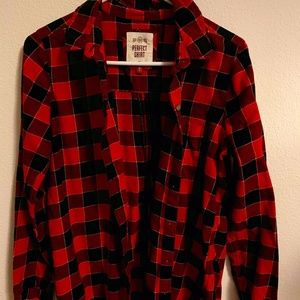 Red/Black Plaid Flannel by So.